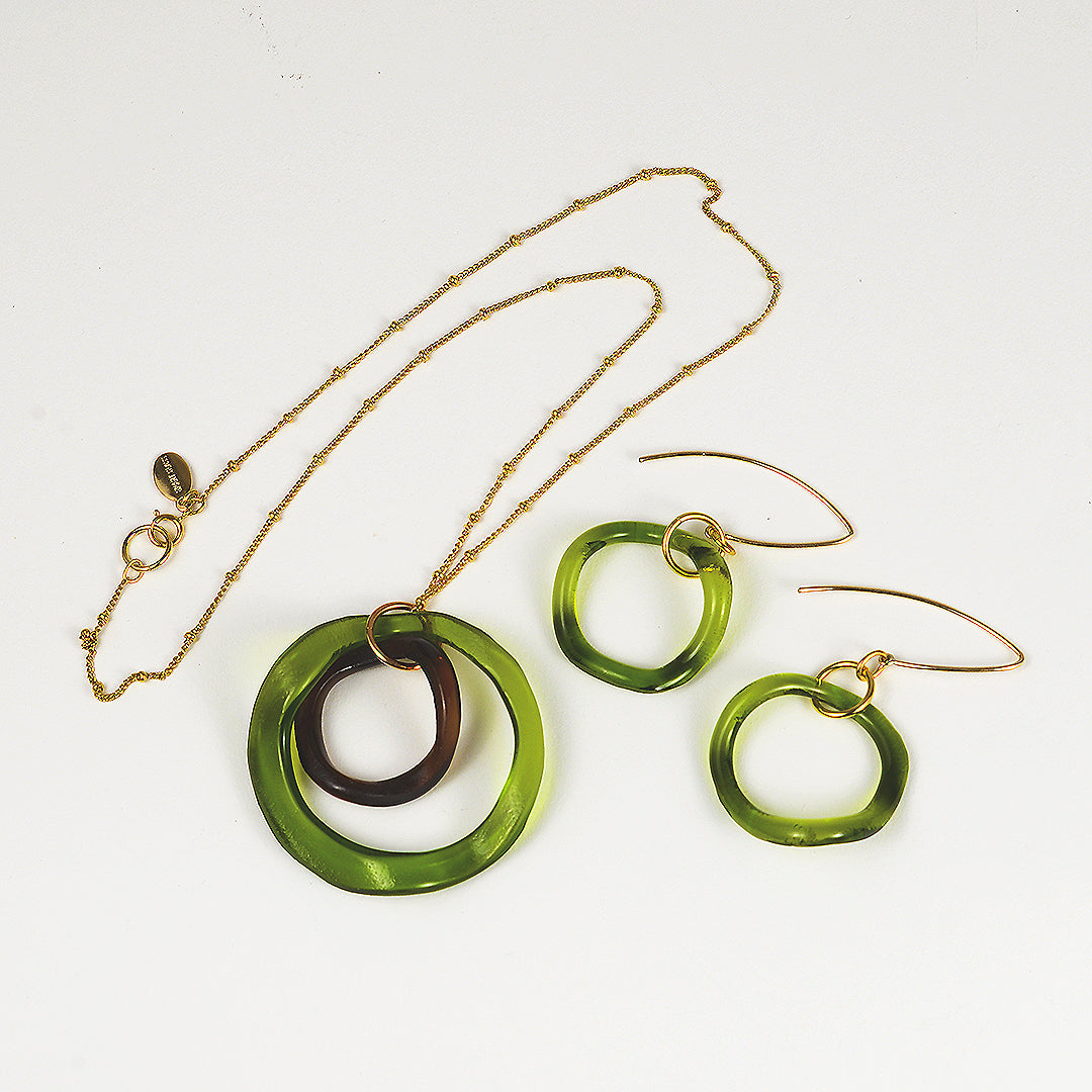 Pine Necklace & Earrings